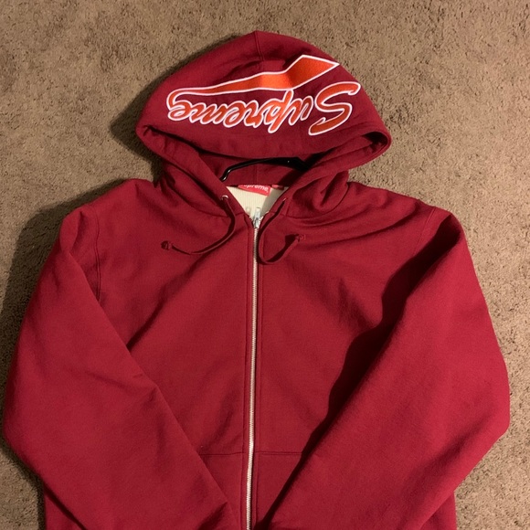 supreme thermal zip up sweatshirt 